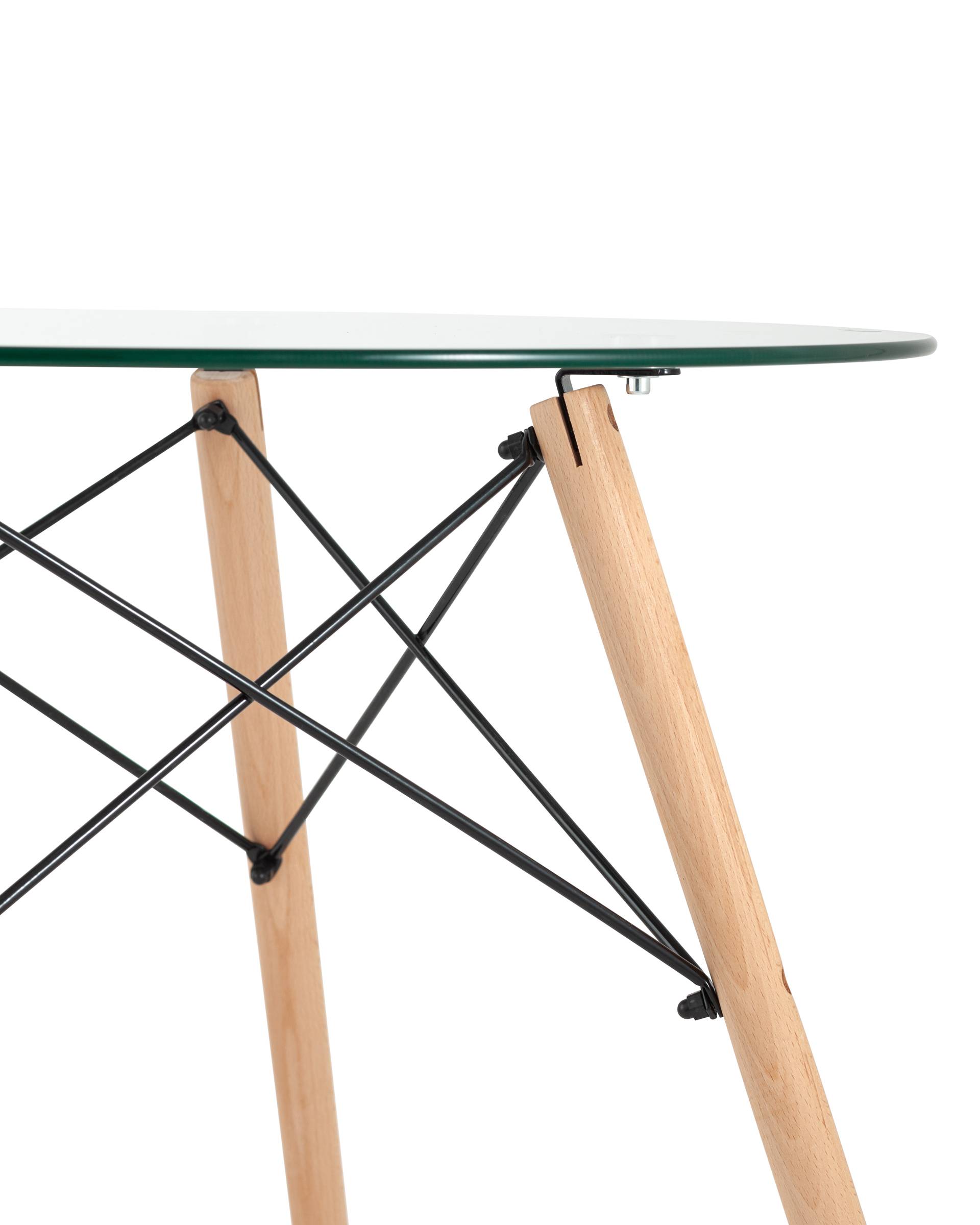 Стол Eames DSW D80 стеклянный