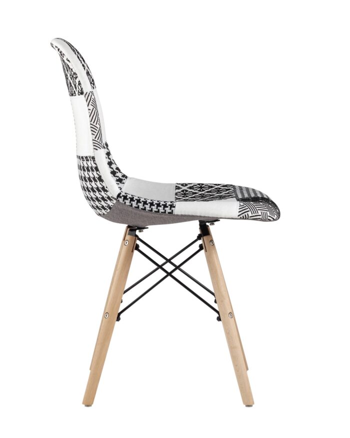Стул Eames DSW пэчворк черно-белый