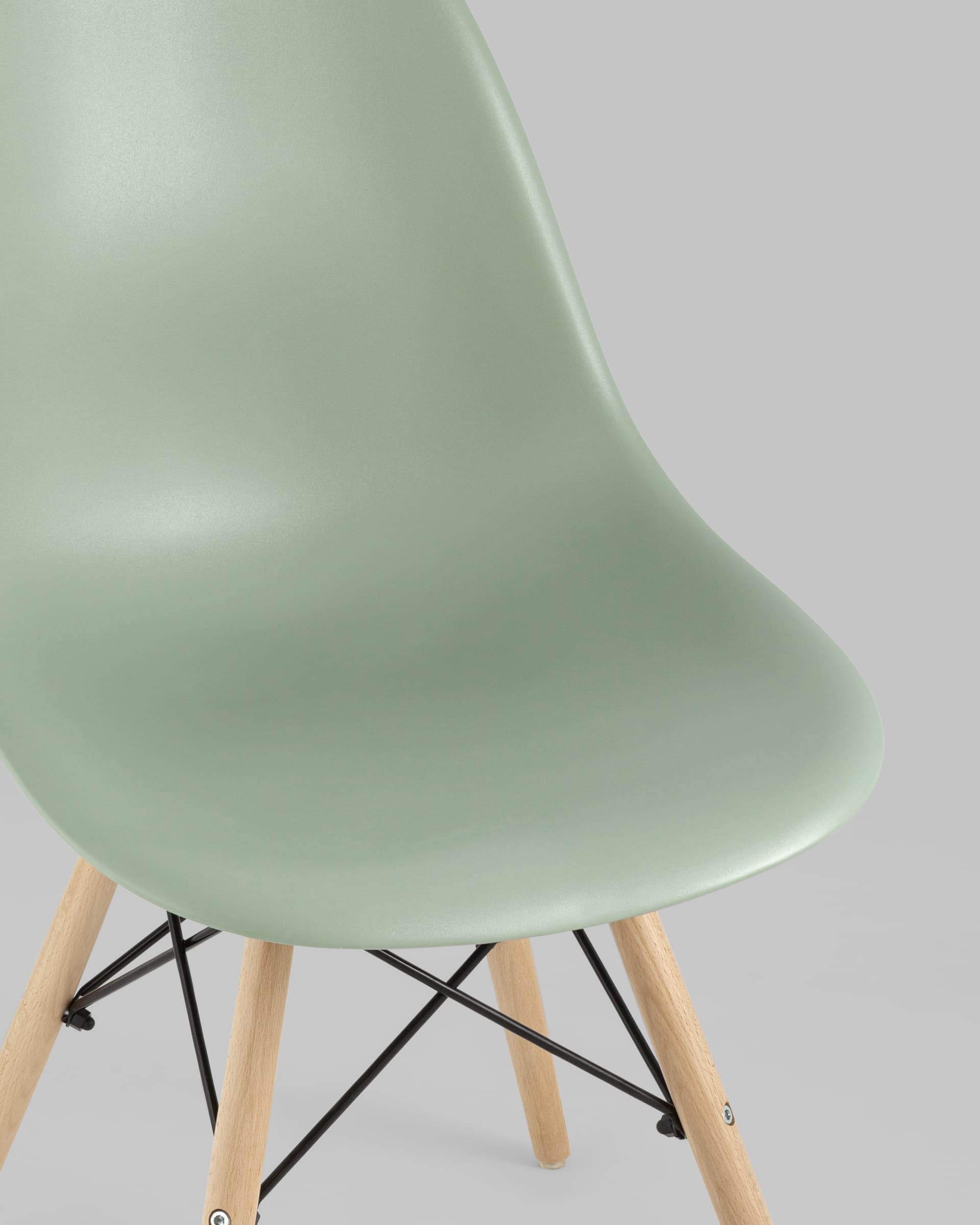 Стул Eames DSW серо-зеленый