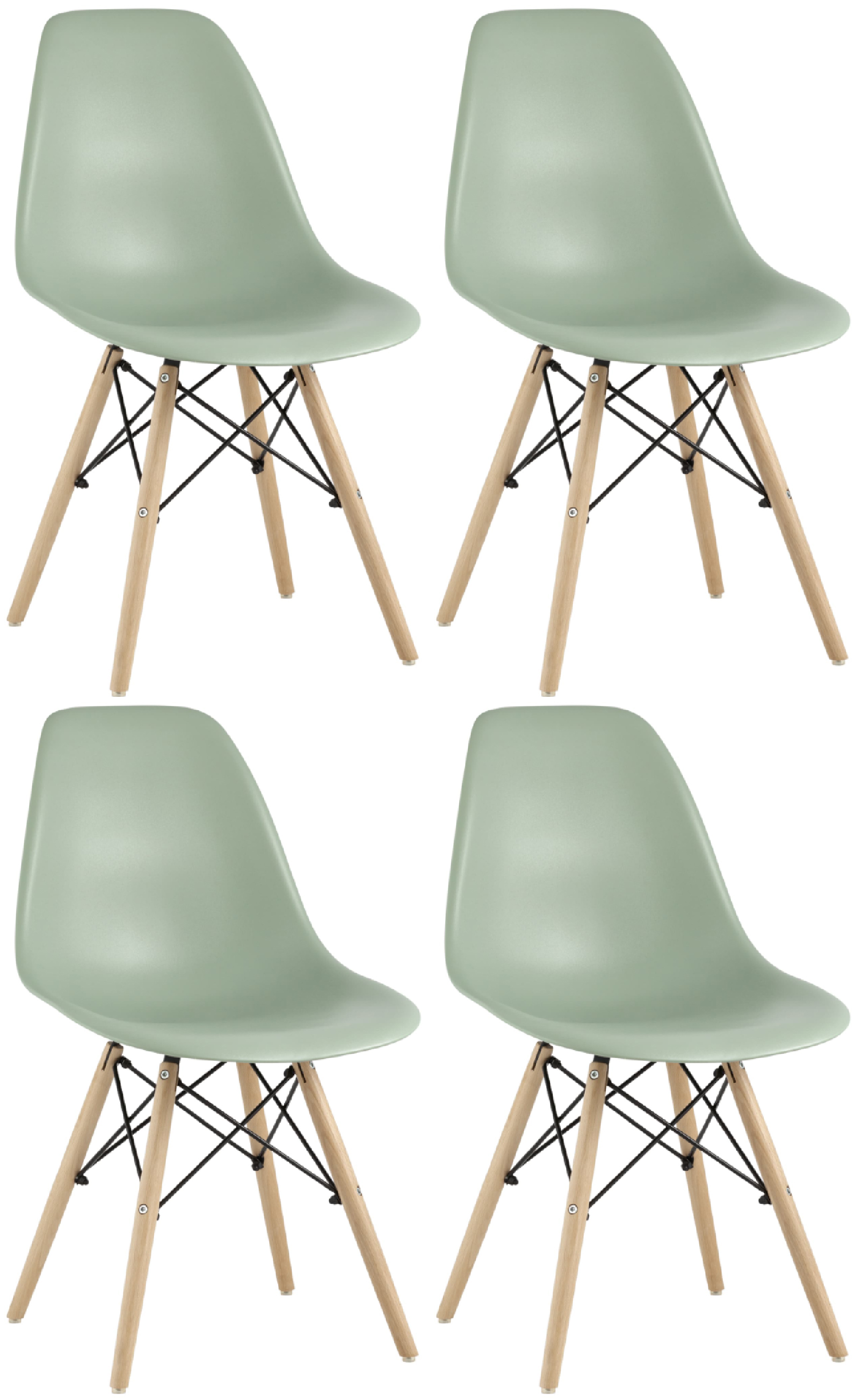 Стул Eames DSW серо-зеленый x4